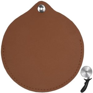 Premium Brown Leather Pizza Wheel Cover