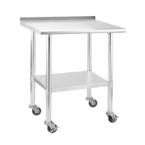 Stainless Steel Adjustable Work Table with Backsplash