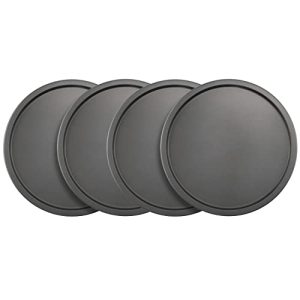 Set of 4 Nonstick Personal Pizza Pans - Perfect Crust