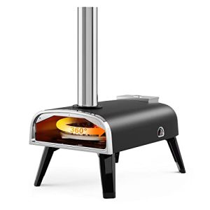 Rotating Wood Pellet Outdoor Pizza Oven with Built-in