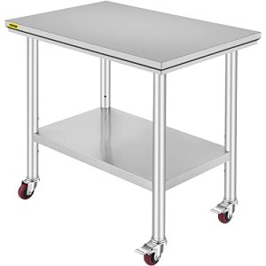 Heavy Duty Stainless Steel Work Table with Wheels