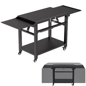 Foldable Dining Cart Table: Portable Grill Stand