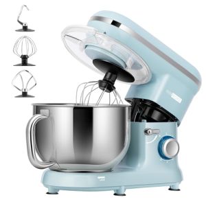 Stand Mixer, 660W 10-Speed 6 Quart Tilt-Head Kitchen Electric Food Mixer, Blue
