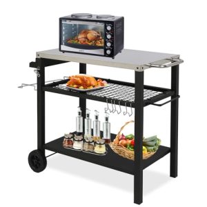 Grill Cart Table: Sturdy Stainless Steel Pizza Oven