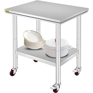 Sturdy Stainless Steel Work Table with Wheels