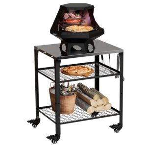 Stainless Steel Outdoor Grill Cart: Perfect Pizza Oven