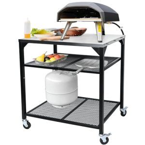 Pizza Oven Table Cart for Ooni, Blackstone, Cuisinart