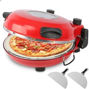 Efficient Double Temperature Control Electric Pizza Oven - Perfect Crispy Crust Every Time