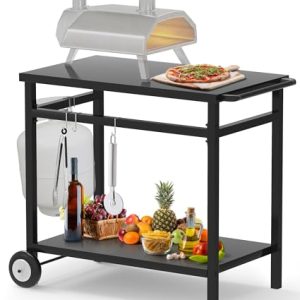 Stainless Steel Flattop Grill Cart: IBB Dining Cart Table