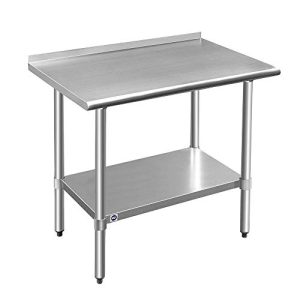 Commercial Stainless Steel Prep Table with Backsplash