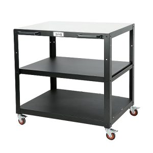 Mobile Pizza Station: Heavy Duty 3-Shelf Grill Cart with Stainless Steel Top