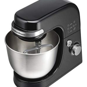 Hamilton Beach Stand Mixer with 7 Speeds and Multiple Attachments, Black