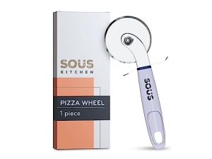 Sous Kitchen Pizza Wheel Cutter – Razor-Sharp Stainless Steel Pizza Slicer with Thumb Guard