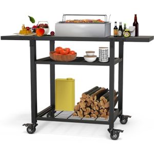 Multifunctional Work Cart for Pizza Oven and Food