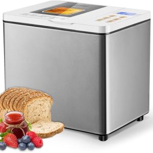 Dual-Heaters: 19-in-1 Stainless Steel Horizontal Bread Maker