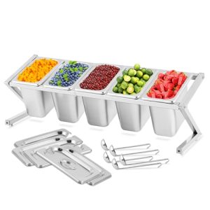 Pizza Topping Station Stainless Steel Organizer Shelf