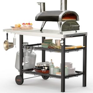 XL Stainless Steel Grill Cart Table: Ultimate Outdoor