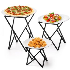 Modern Twisting Geometric Pizza Riser Set