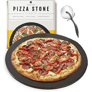 15" Ceramic Pizza Stone Set - Achieve Crispy Perfection