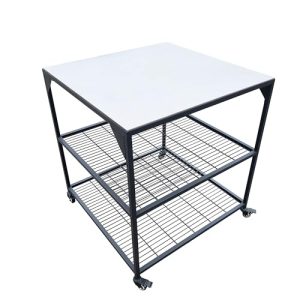 Stainless Steel Pizza Table - Mobile Storage Cart