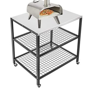 Stainless Steel Grill Cart with Adjustable Shelves