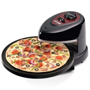 Effortless Even Baking: Presto Pizzazz Plus Rotating Oven in Black