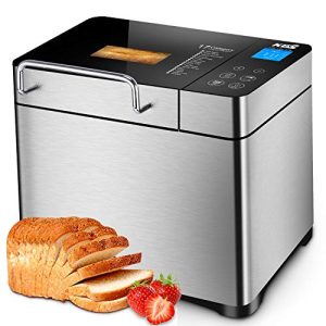 Pro Stainless Steel Bread Machine with Fruit Nut Dispenser
