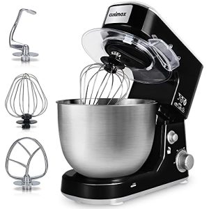 Bake with Ease pizza dough with CUSIMAX Stand Mixer - Powerful Motor & 5-Quart Stainless Steel Bowl
