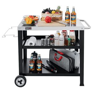 Grills House Stainless Steel Grill Cart with Large