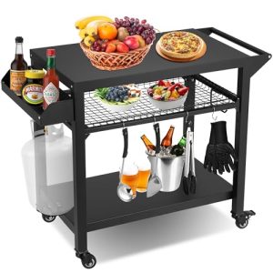 Rust-Proof Outdoor Grill Cart: Heavy Duty BBQ Cart