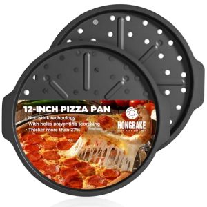 Crispy Crust 12 Inch Pizza Pan with Holes - Set of 2