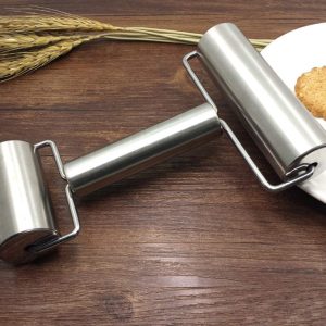 Dual Roller Stainless Steel Rolling Pin for Effortless