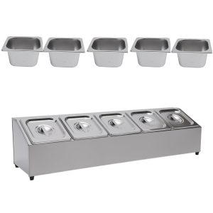 Stainless Steel Pizza Topping Station: Organize