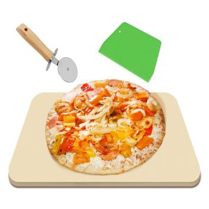 15 Inch Rectangle Pizza Stone Set - Complete Pizza