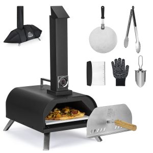 Wood Pellet Outdoor Pizza Oven with Real-Time