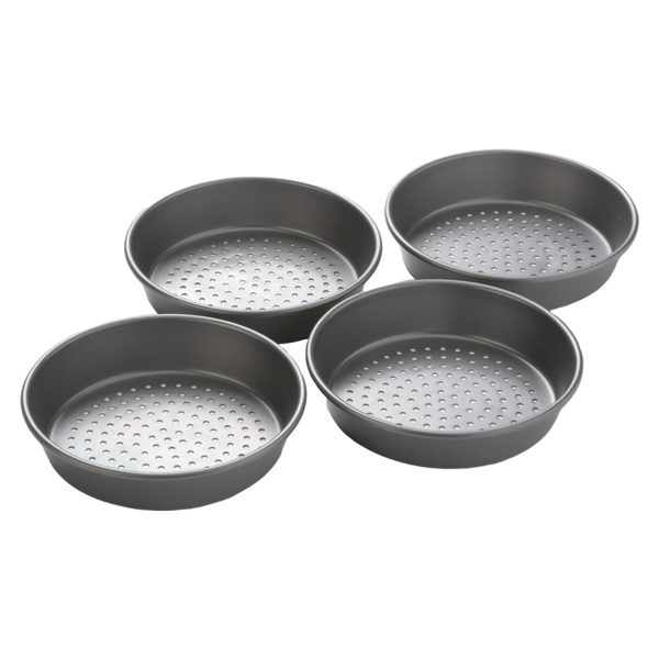 Crispy Crust Magic: 4-Piece Perforated Mini-Deep