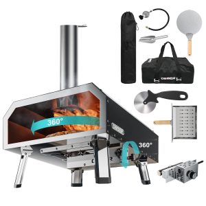 Rotatable Multi-Fuel Outdoor Pizza Oven