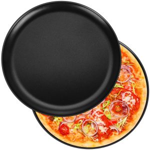 2-Inch Non-Stick Pizza Pan Set - Sturdy Stainless Steel