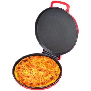 Zenith Versa Grill Non-Stick Pizza Maker Machine For Home – Red | Multi-Purpose Calzone Maker & Electric Indoor Grill