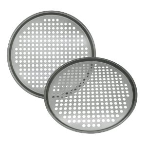 Small Pizza Pan Set of 2 - Non-Stick, Scratch Resistant,