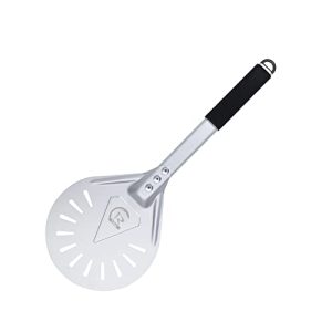 Premium Aluminum Turning Pizza Peel - 8" Round Paddle, Lightweight and Heat-Resistant Handle