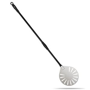 9" Perforated Pizza Turning Peel: Adjustable Handle for Safe Baking