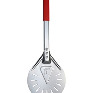 Premium Aluminum Round Pizza Turning Peel with Insulated Silicon Handle