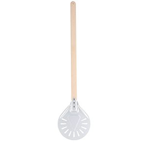 Premium 16 Inch Round Perforated Aluminum Pizza Peel with Detachable Handle