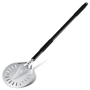 Precision-Control Turning Pizza Peel - Gourmet Ace 9" Perforated Pizza Turner for Perfectly Cooked Pizzas Every Time