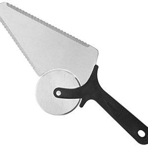 3-in-1 Pizza Cutter, Server, and Slicer - Extra Sharp Stainless-Steel Blade with Ergonomic Handle