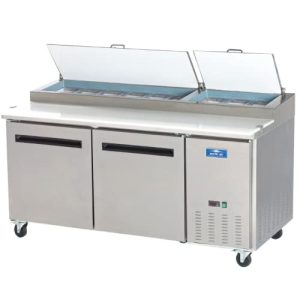 Pizza Prep Table - 71-Inch, 21 Cubic Feet