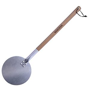 Effortless Pizza Turning Peel - Detachable Wood Handle,