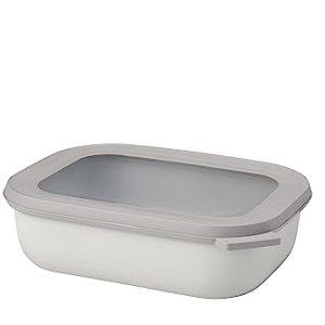 Multi Bowl Rectangular 500ml Nordic White: Food Storage