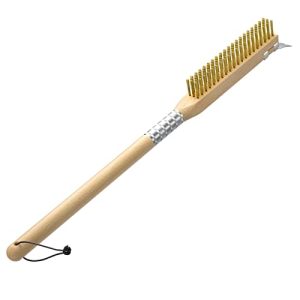 Long Handle Brass Grill Brush and Stainless Steel